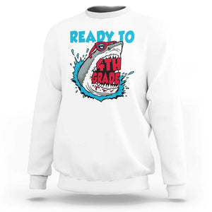 Funny Shark Ready To Attack 4th Grade Sweatshirt TS09 White Print Your Wear