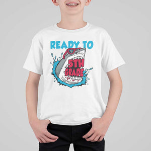 Funny Shark Ready To Attack 5th Grade T Shirt For Kid TS09 White Print Your Wear