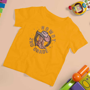 Funny Howdy 2nd Grade Cowboy T Shirt For Kid TS09 Gold Print Your Wear