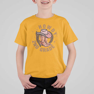 Funny Howdy 2nd Grade Cowboy T Shirt For Kid TS09 Gold Print Your Wear