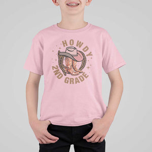 Funny Howdy 2nd Grade Cowboy T Shirt For Kid TS09 Light Pink Print Your Wear