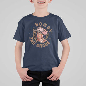 Funny Howdy 2nd Grade Cowboy T Shirt For Kid TS09 Navy Print Your Wear