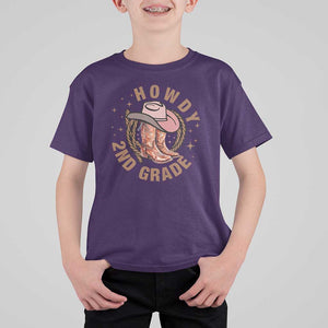 Funny Howdy 2nd Grade Cowboy T Shirt For Kid TS09 Purple Print Your Wear