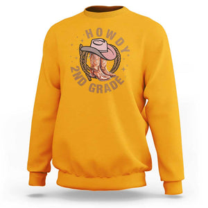 Funny Howdy 2nd Grade Cowboy Sweatshirt TS09 Gold Print Your Wear