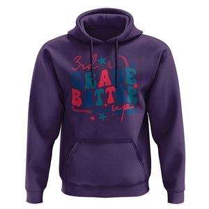 3rd Grade Baseball Player Hoodie Batter Up Back To School TS09 Purple Print Your Wear