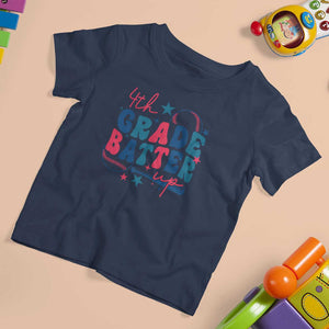 4th Grade Baseball Player T Shirt For Kid Batter Up Back To School TS09 Navy Print Your Wear