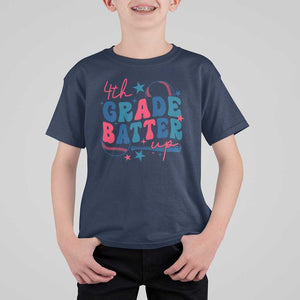 4th Grade Baseball Player T Shirt For Kid Batter Up Back To School TS09 Navy Print Your Wear