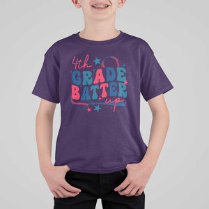 4th Grade Baseball Player T Shirt For Kid Batter Up Back To School TS09 Purple Print Your Wear