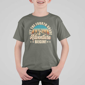 Let The 4th Grade Adventure Begin T Shirt For Kid TS09 Military Green Print Your Wear