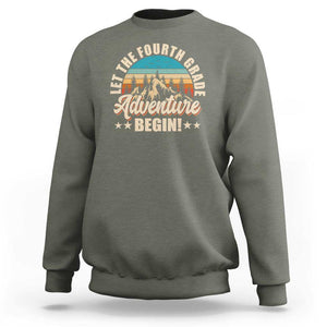 Let The 4th Grade Adventure Begin Sweatshirt TS09 Military Green Print Your Wear