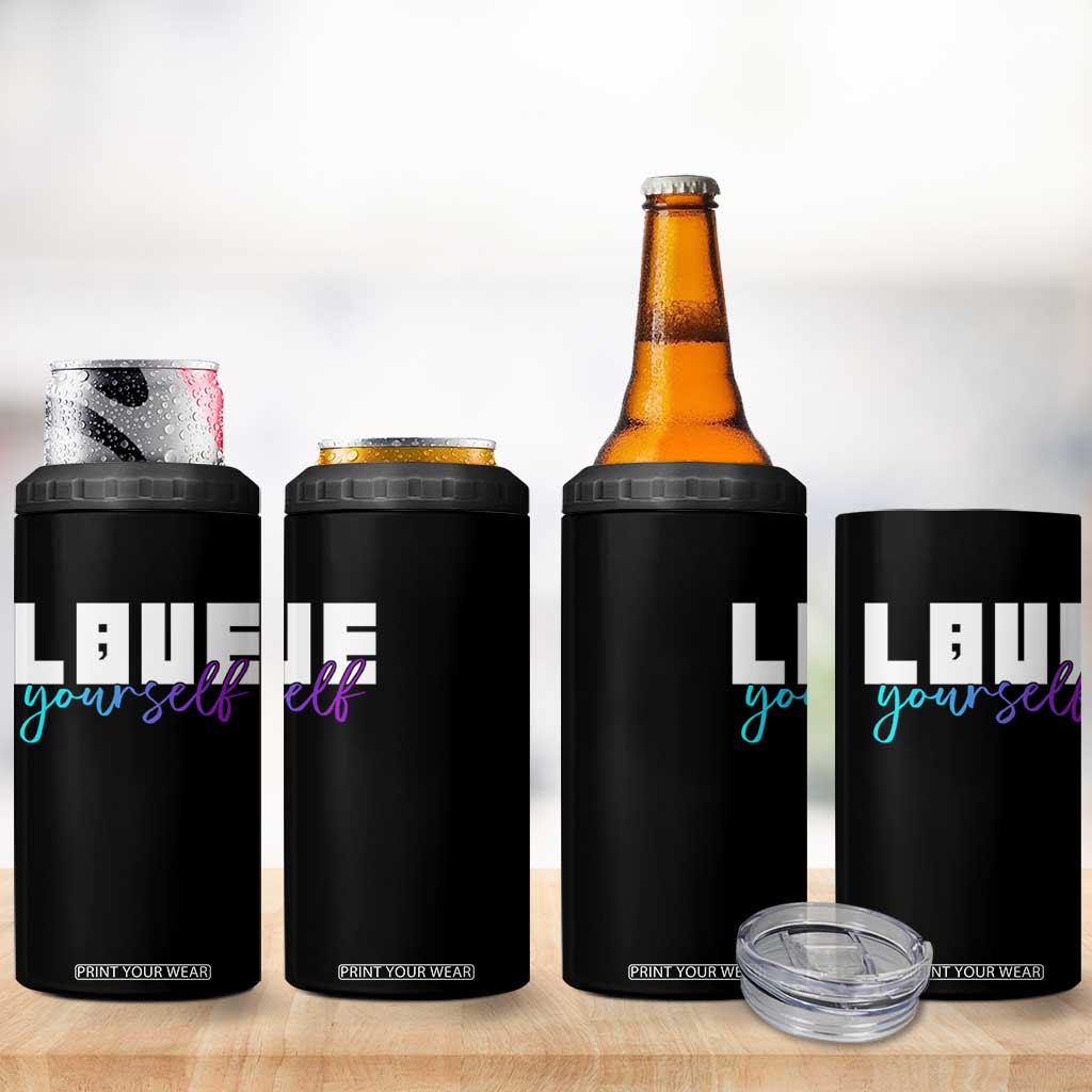 Love Yourself Semicolon Suicide Prevention 4 in 1 Can Cooler Tumbler TS09 Print Your Wear