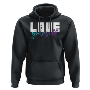 Love Yourself Semicolon Suicide Prevention Hoodie TS09 Black Print Your Wear