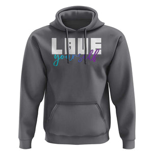 Love Yourself Semicolon Suicide Prevention Hoodie TS09 Charcoal Print Your Wear