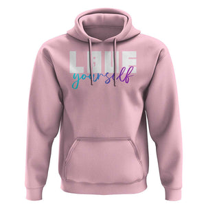 Love Yourself Semicolon Suicide Prevention Hoodie TS09 Light Pink Print Your Wear