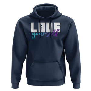 Love Yourself Semicolon Suicide Prevention Hoodie TS09 Navy Print Your Wear