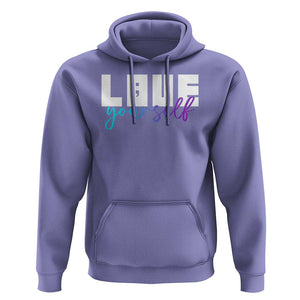 Love Yourself Semicolon Suicide Prevention Hoodie TS09 Violet Print Your Wear