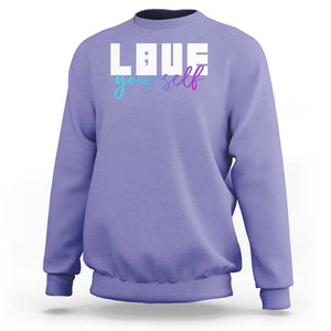 Love Yourself Semicolon Suicide Prevention Sweatshirt TS09 Violet Print Your Wear