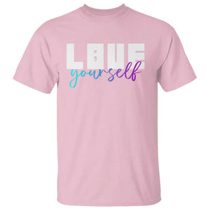 Love Yourself Semicolon Suicide Prevention T Shirt TS09 Light Pink Print Your Wear