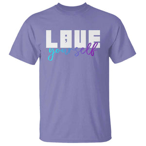 Love Yourself Semicolon Suicide Prevention T Shirt TS09 Violet Print Your Wear