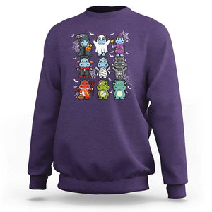 Halloween Cute Baby Pygmy Hippo Sweatshirt TS09 Purple Print Your Wear