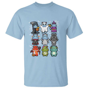 Halloween Cute Baby Pygmy Hippo T Shirt TS09 Light Blue Print Your Wear