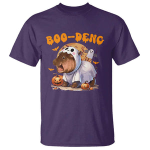 Halloween Boo Deng T Shirt Baby Pygmy Hippo Cute Ghost TS09 Purple Print Your Wear