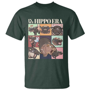 Cute Baby Pygmy Hippo Thailand T Shirt In My Hippo Era MooDeng Meme TS09 Dark Forest Green Print Your Wear