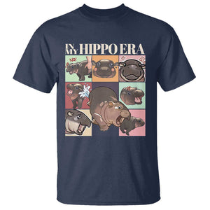 Cute Baby Pygmy Hippo Thailand T Shirt In My Hippo Era MooDeng Meme TS09 Navy Print Your Wear