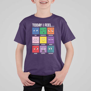 Today I Feel T Shirt For Kid Mental Health All Emotions TS09 Purple Print Your Wear