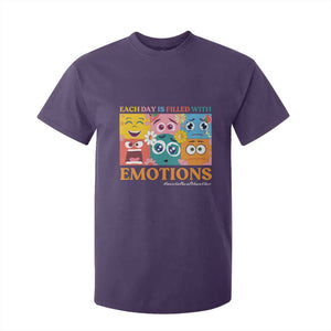 Mental Health T Shirt For Kid Each Day Is Filled With Emotions TS09 Purple Print Your Wear