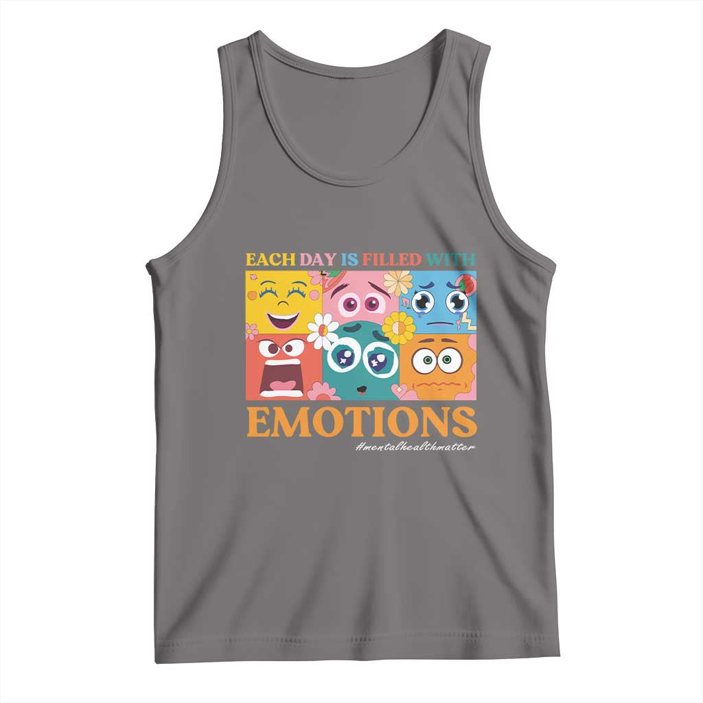 Mental Health Tank Top Each Day Is Filled With Emotions TS09 Deep Heather Print Your Wear