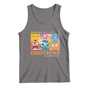 Mental Health Tank Top Each Day Is Filled With Emotions TS09 Deep Heather Print Your Wear