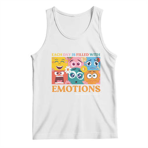 Mental Health Tank Top Each Day Is Filled With Emotions TS09 White Print Your Wear
