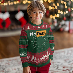 No Diddy Ugly Christmas Sweater Funny Sarcastic Diddy Party TS09 Christmas Print Your Wear