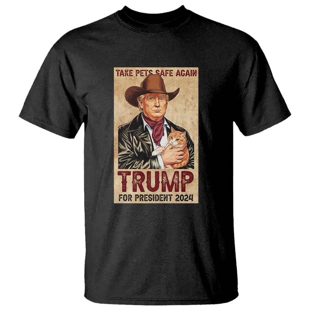 Trump Cat T Shirt Cute Cats Cowboy Trump American Flag TS09 Black Print Your Wear