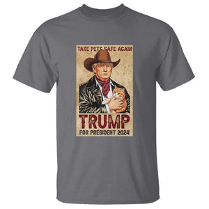 Trump Cat T Shirt Cute Cats Cowboy Trump American Flag TS09 Charcoal Print Your Wear