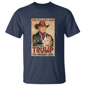 Trump Cat T Shirt Cute Cats Cowboy Trump American Flag TS09 Navy Print Your Wear