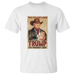 Trump Cat T Shirt Cute Cats Cowboy Trump American Flag TS09 White Print Your Wear