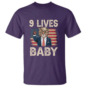 Cats For Trump T Shirt 9 Lives Baby Trump Cat Raise Fist TS09 Purple Print Your Wear