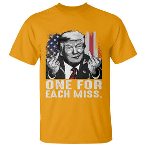 Trump Failed Assassination T Shirt One For Each Miss Middle Finger TS09 Gold Print Your Wear