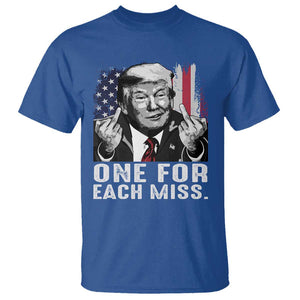 Trump Failed Assassination T Shirt One For Each Miss Middle Finger TS09 Royal Blue Print Your Wear