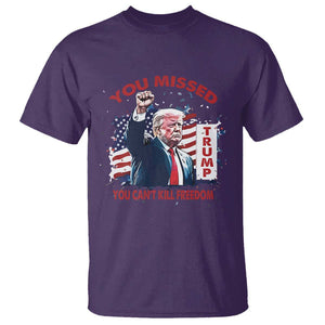 Trump Failed Assassination T Shirt Missed You Can't Kill Freedom TS09 Purple Print Your Wear