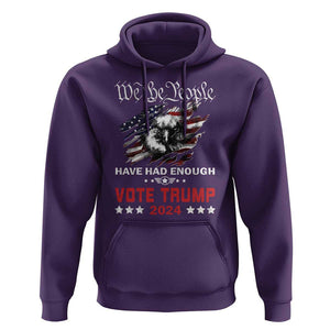 Vote Trump 2024 Hoodie We the People Have Had Enough American Eagle TS09 Purple Print Your Wear