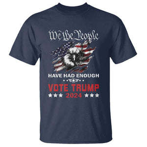 Vote Trump 2024 T Shirt We the People Have Had Enough American Eagle TS09 Navy Print Your Wear