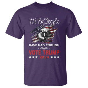 Vote Trump 2024 T Shirt We the People Have Had Enough American Eagle TS09 Purple Print Your Wear