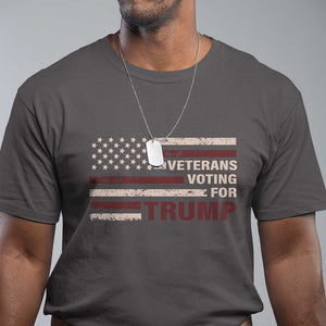 Veterans For Trump 2024 T Shirt Camo American Flag Millitary TS09 Dark Chocolate Print Your Wear