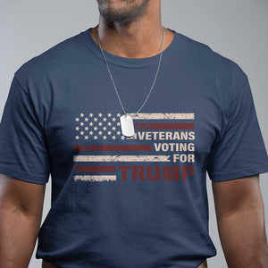 Veterans For Trump 2024 T Shirt Camo American Flag Millitary TS09 Navy Print Your Wear