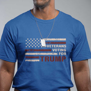 Veterans For Trump 2024 T Shirt Camo American Flag Millitary TS09 Royal Blue Print Your Wear