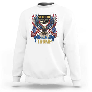 Veteran Voting For Trump Sweatshirt Eagle American Flag We The People TS09 White Print Your Wear