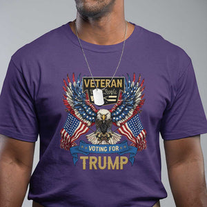 Veteran Voting For Trump T Shirt Eagle American Flag We The People TS09 Purple Print Your Wear